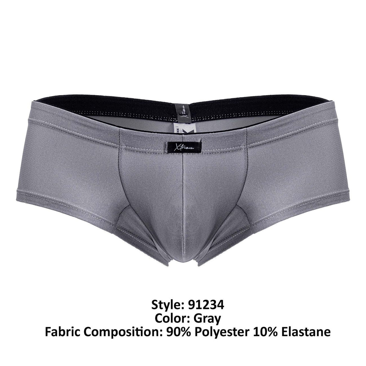 Xtremen Men's Underwear 91234 Microfiber Trunks Color Gray