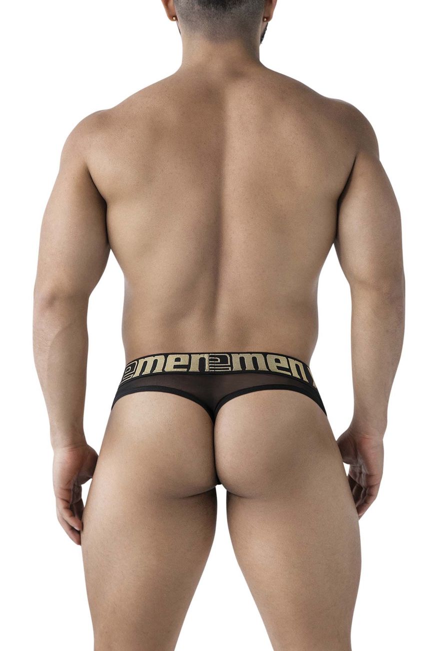 Xtremen Men's Underwear 91235 Microfiber Thongs Color Black