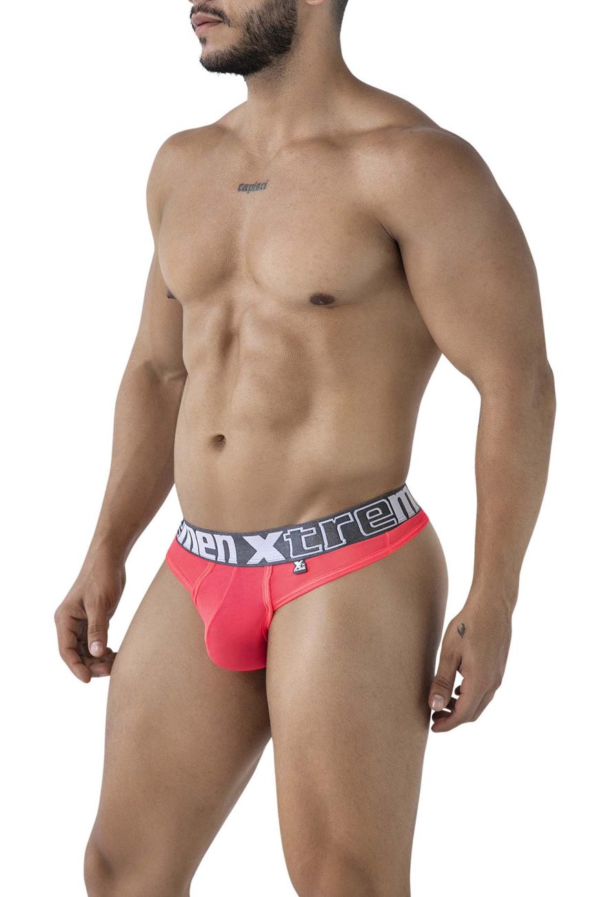 Xtremen Men's Underwear 91235 Microfiber Thongs Color Fuchsia