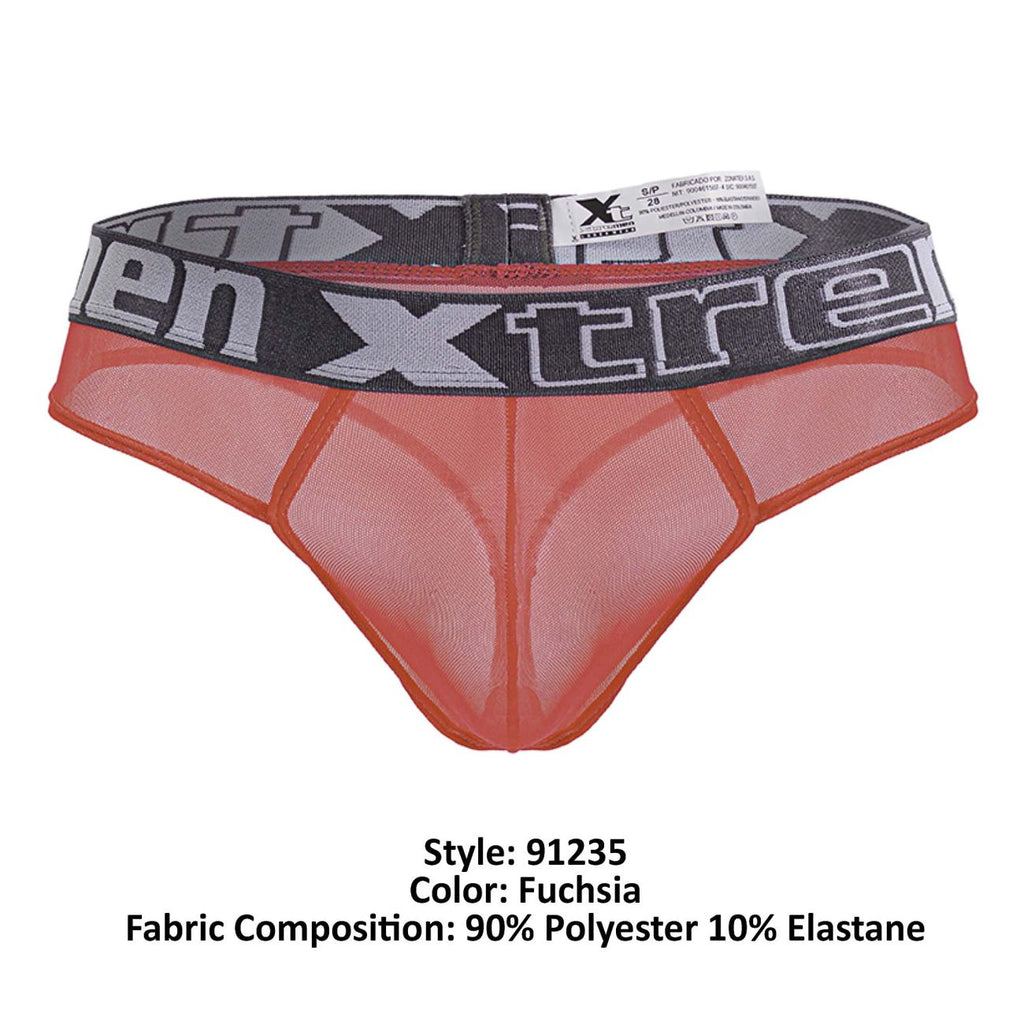 Xtremen Men's Underwear 91235 Microfiber Thongs Color Fuchsia