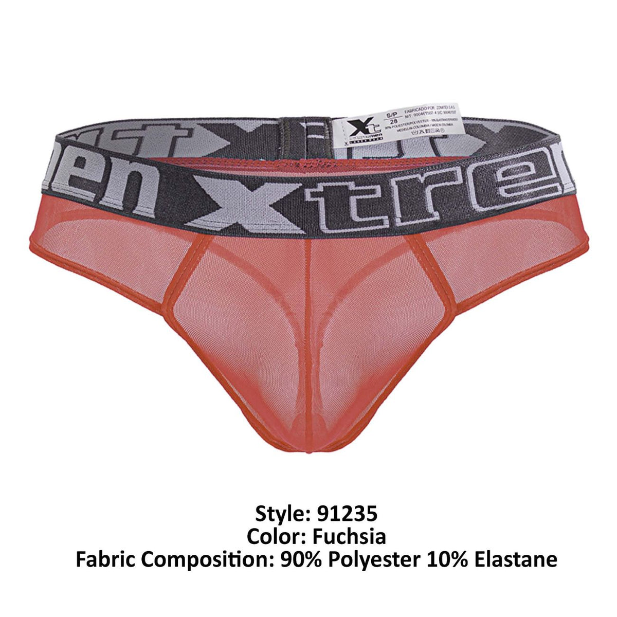 Xtremen Men's Underwear 91235 Microfiber Thongs Color Fuchsia