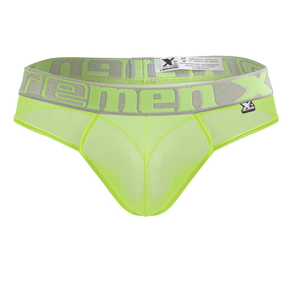 Xtremen Men's Underwear 91235 Microfiber Thongs Color Neon Green