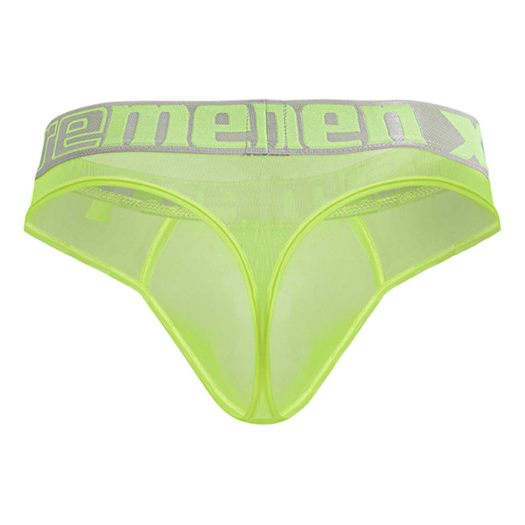 Xtremen Men's Underwear 91235 Microfiber Thongs Color Neon Green