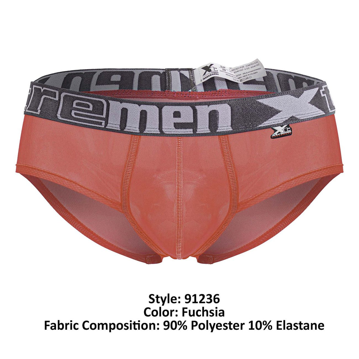 Xtremen Men's Underwear 91236 Microfiber Briefs Color Fuchsia