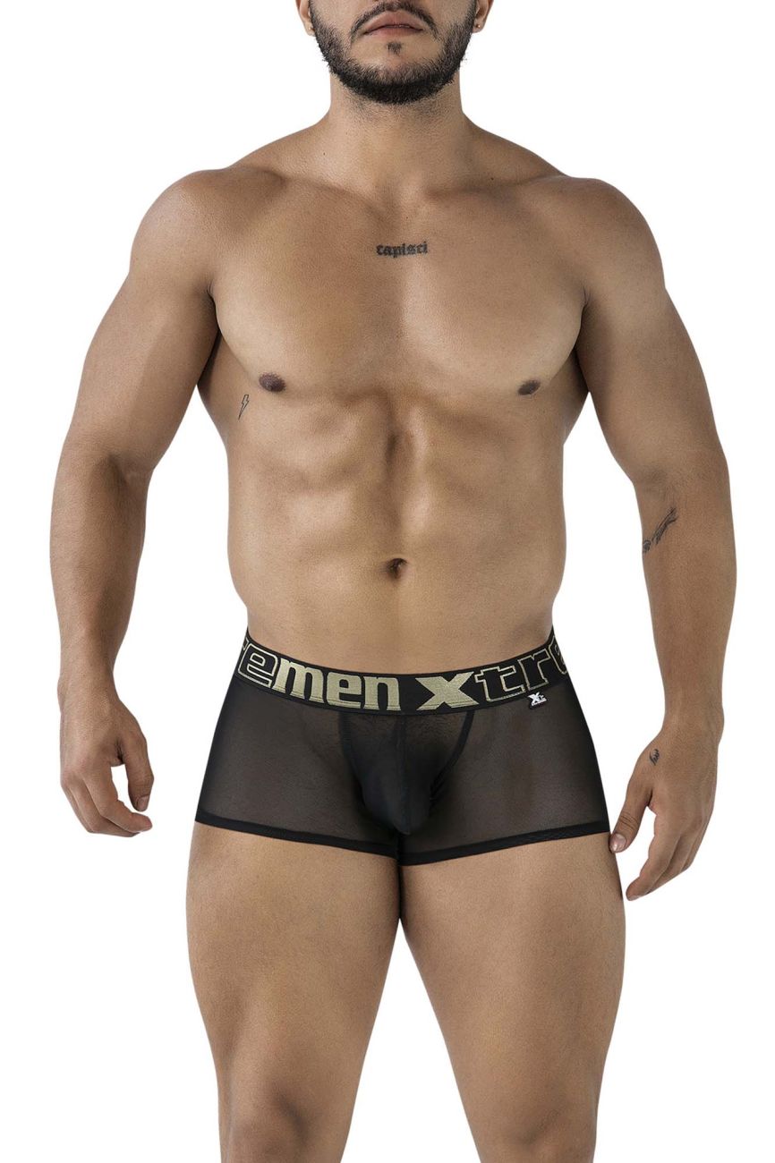 Xtremen Men's Underwear 91237 Microfiber Trunks Color Black