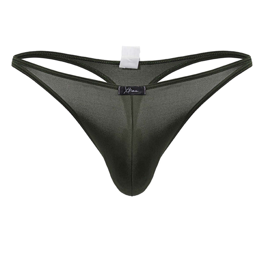 Xtremen Men's Underwear 91238 Microfiber Thongs Color Green