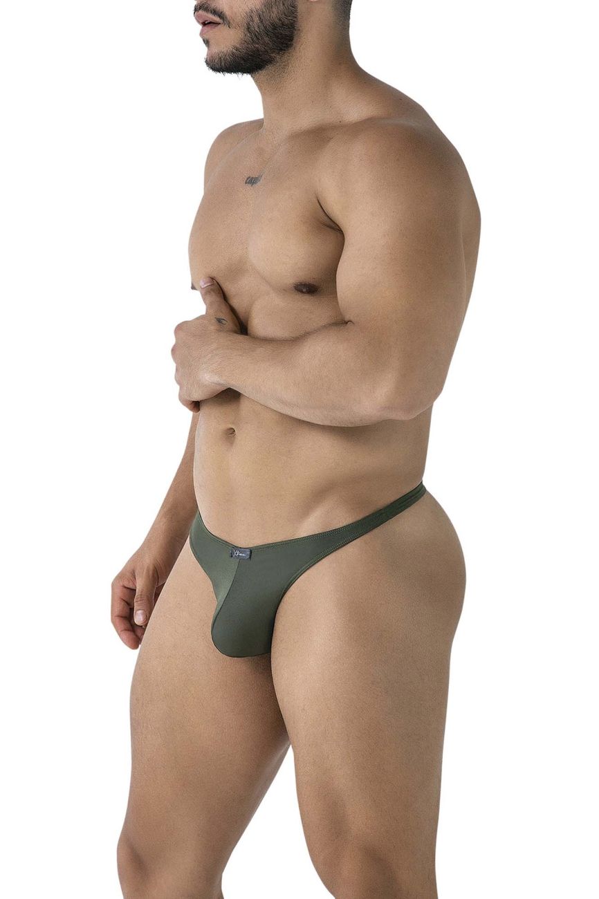 Xtremen Men's Underwear 91238 Microfiber Thongs Color Green