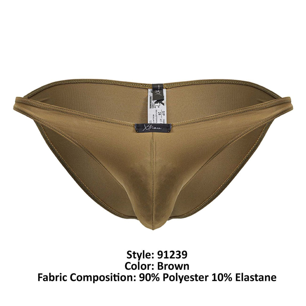 Xtremen Men's Underwear 91239 Microfiber Bikini Color Brown