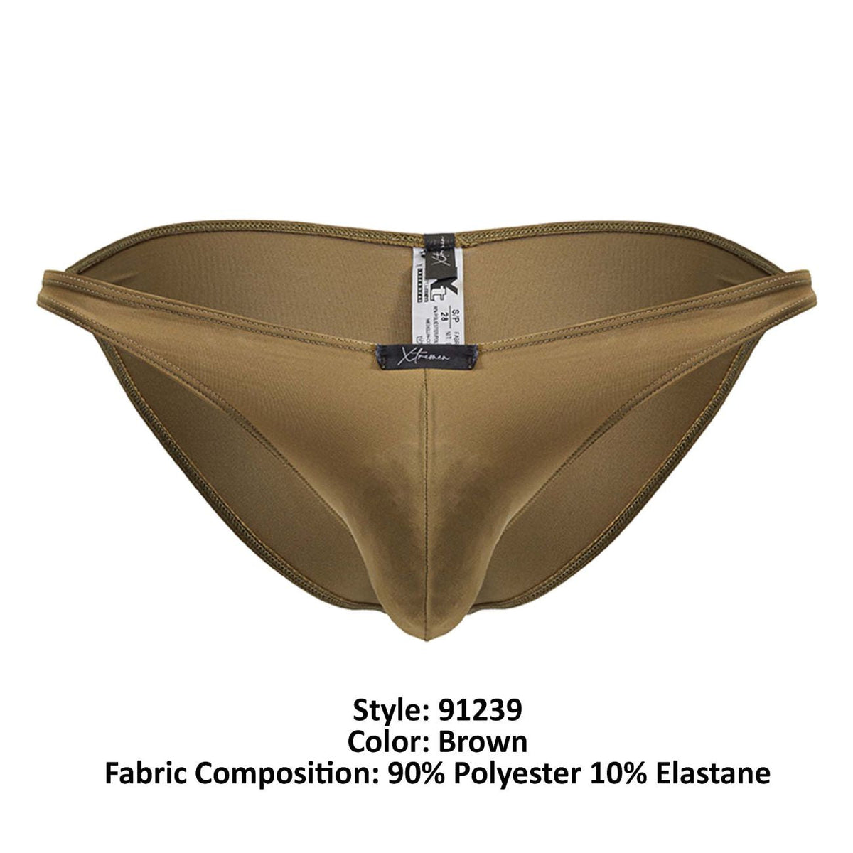 Xtremen Men's Underwear 91239 Microfiber Bikini Color Brown