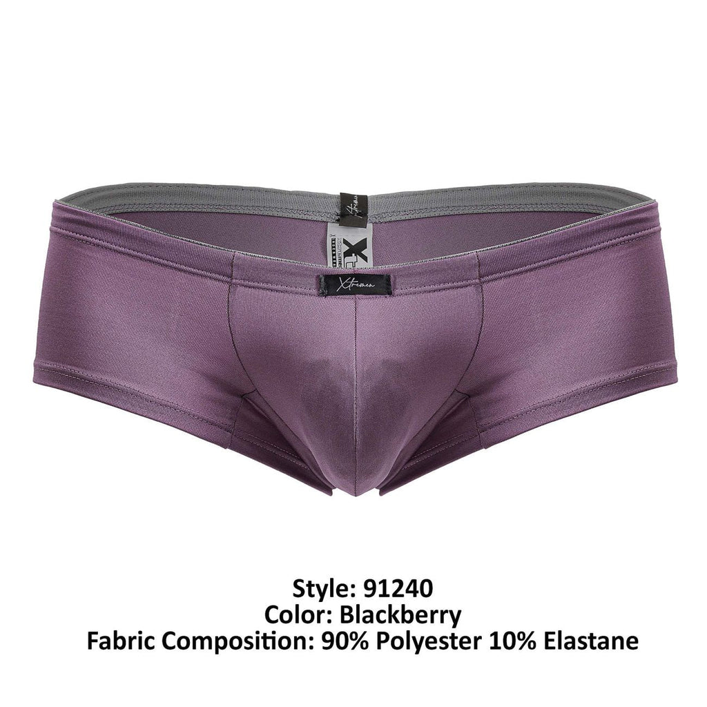Xtremen Men's Underwear 91240 Microfiber Trunks Color Blackberry