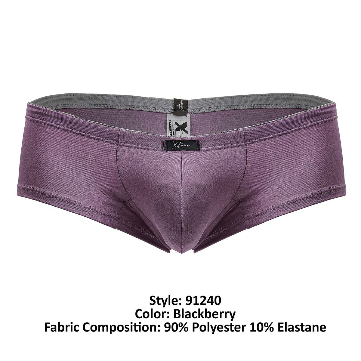 Xtremen Men's Underwear 91240 Microfiber Trunks Color Blackberry