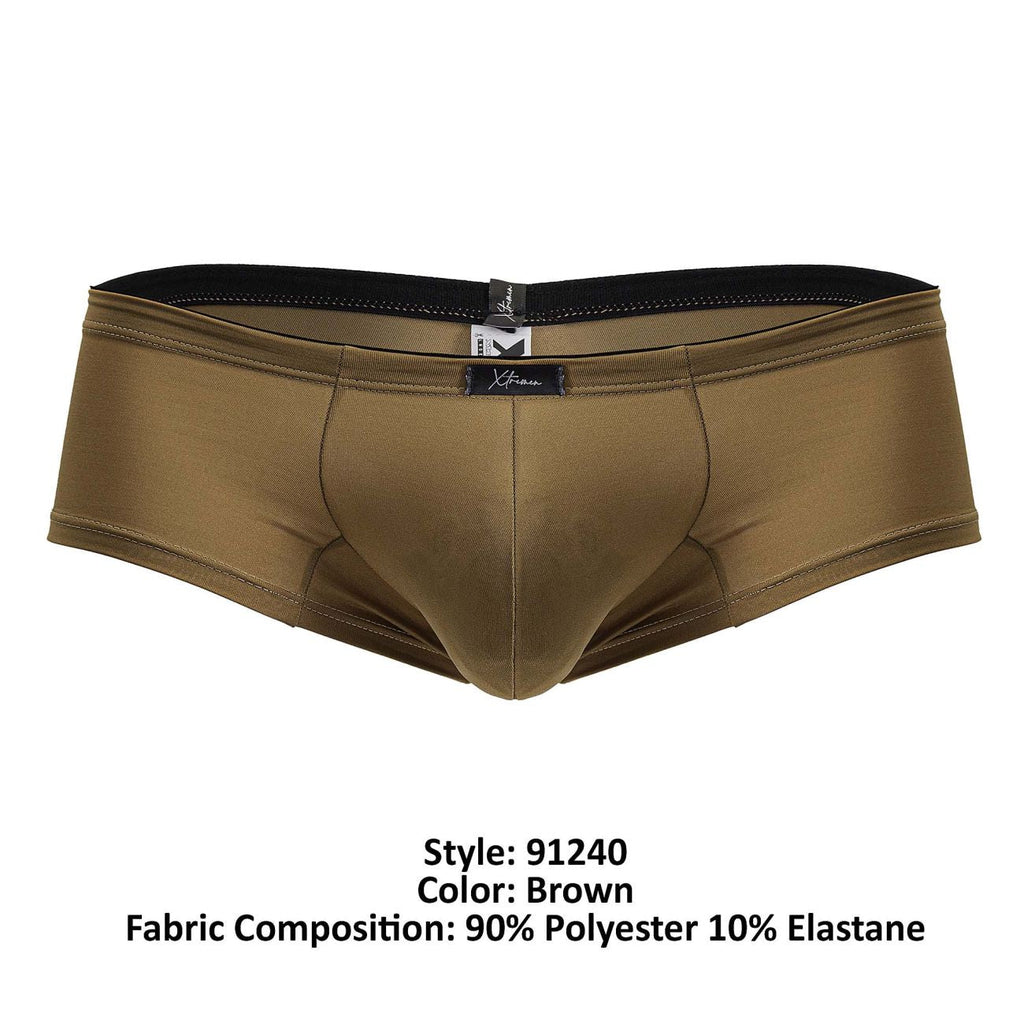 Xtremen Men's Underwear 91240 Microfiber Trunks Color Brown
