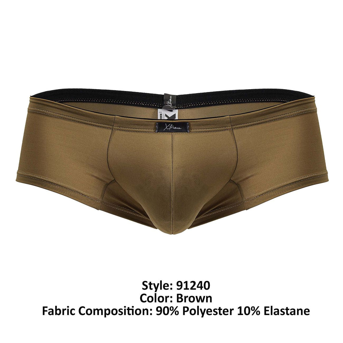 Xtremen Men's Underwear 91240 Microfiber Trunks Color Brown