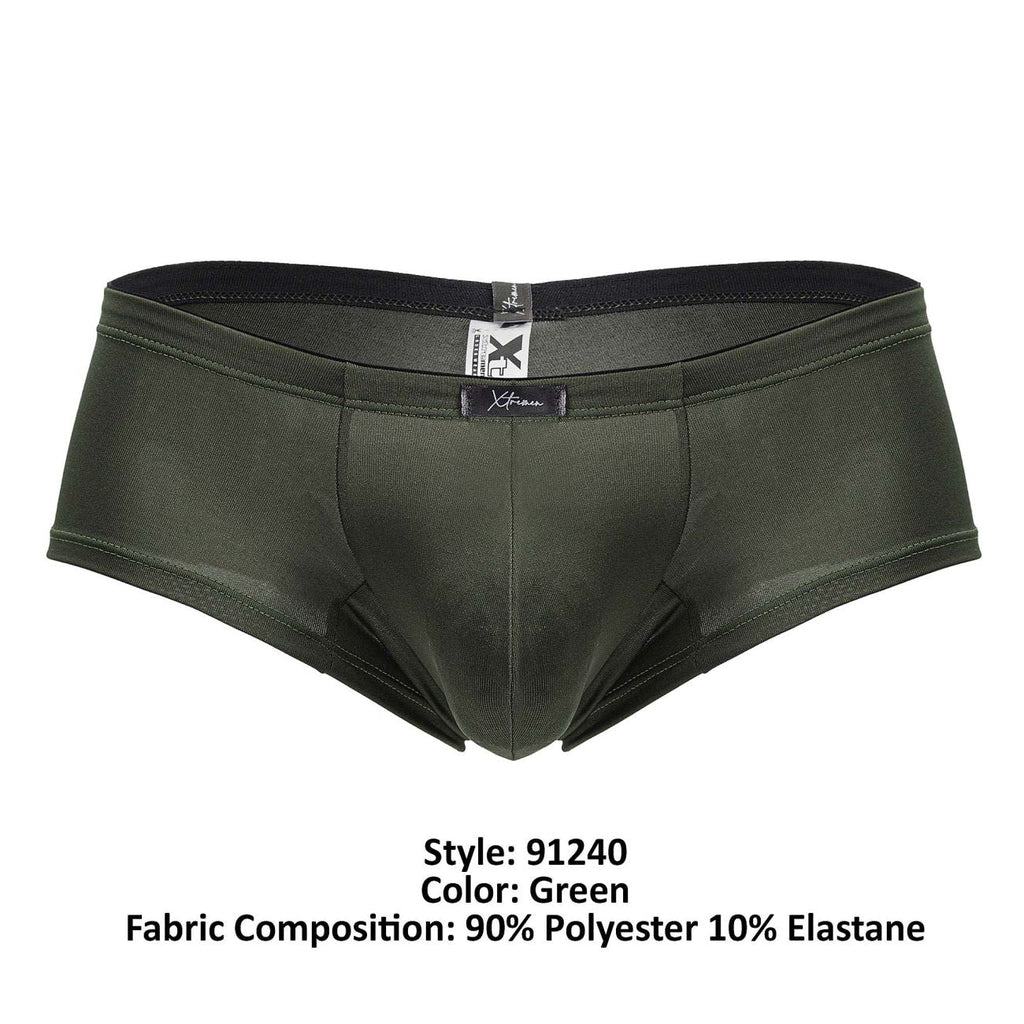 Xtremen Men's Underwear 91240 Microfiber Trunks Color Green
