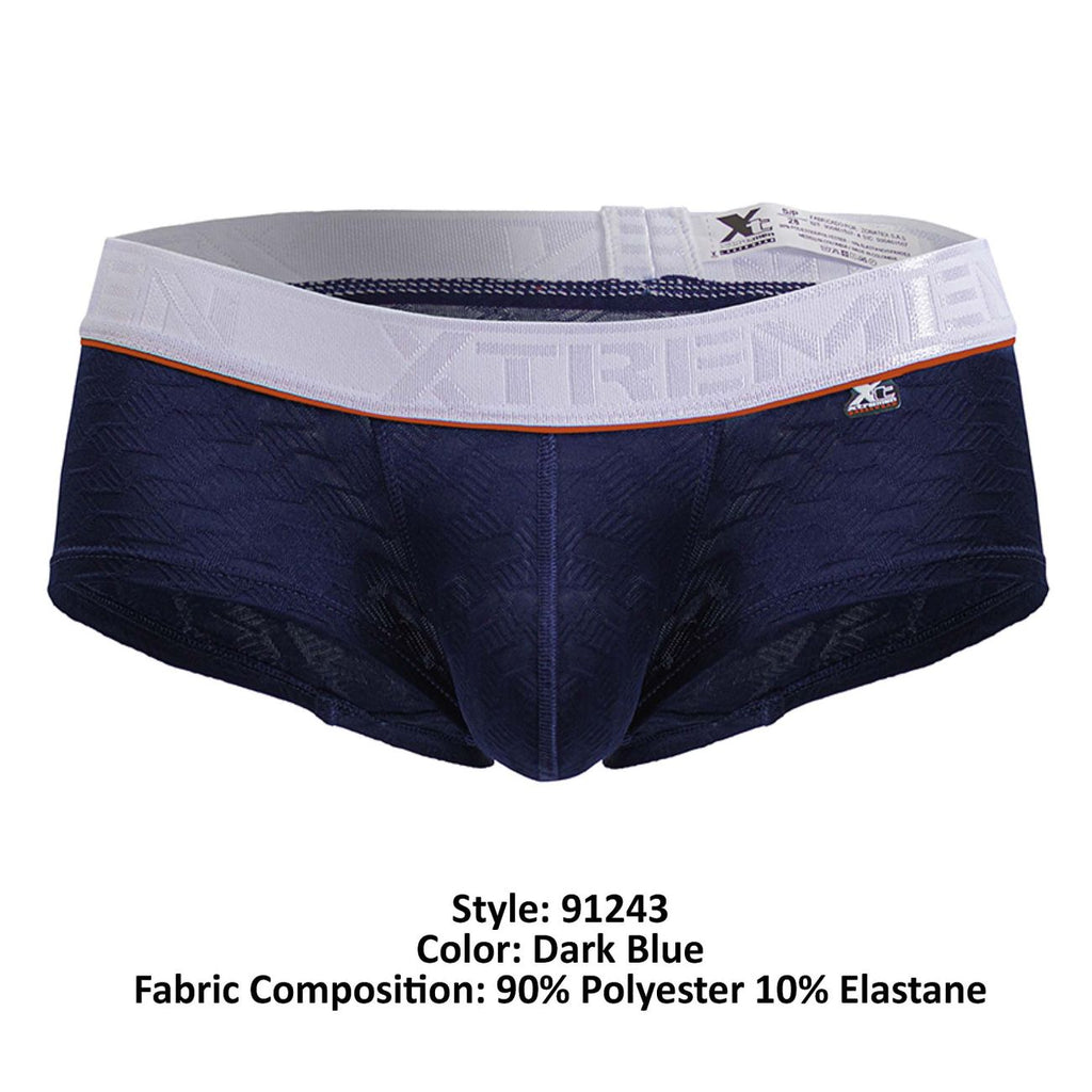 Xtremen Men's Underwear 91243 Microfiber Trunks Color Dark Blue