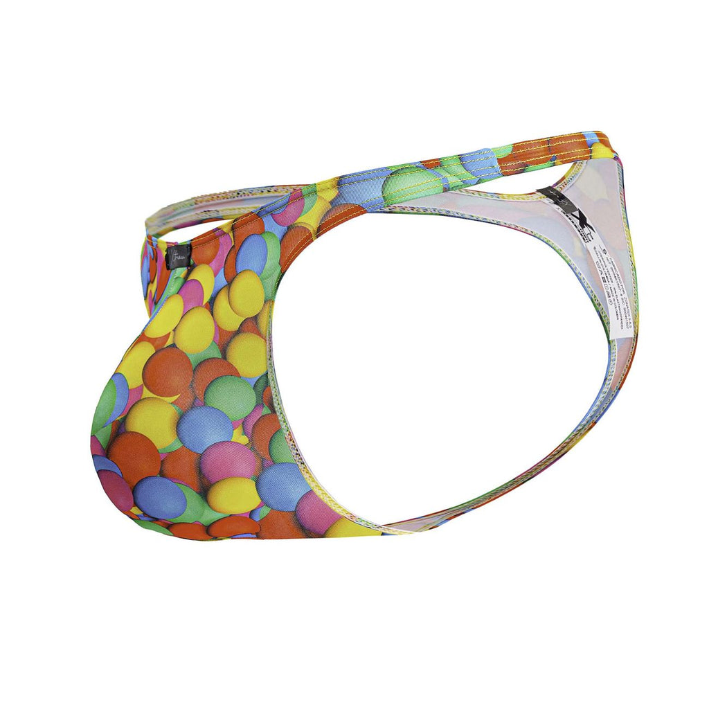 Xtremen Men's Underwear 91247 Printed Thongs Color Bubbles