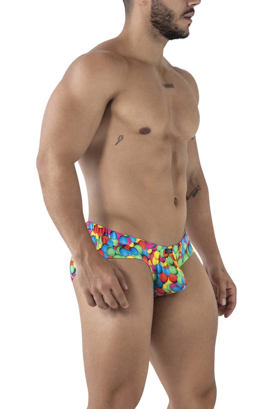 Xtremen Men's Underwear 91248 Printed Briefs Color Bubbles