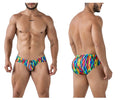 Xtremen Men's Underwear 91248 Printed Briefs Color Waves