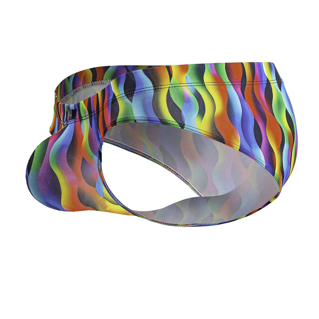 Xtremen Men's Underwear 91248 Printed Briefs Color Waves