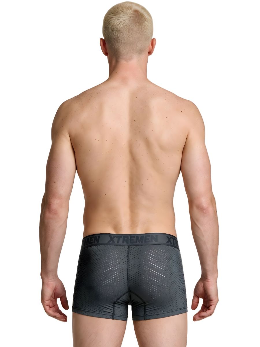 Xtremen 91251 Microfiber Mesh Boxer Briefs Color Gray