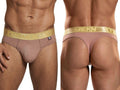 Xtremen Men's Underwear 91253 Microfiber Thongs Sleek and Supportive Color Khaki