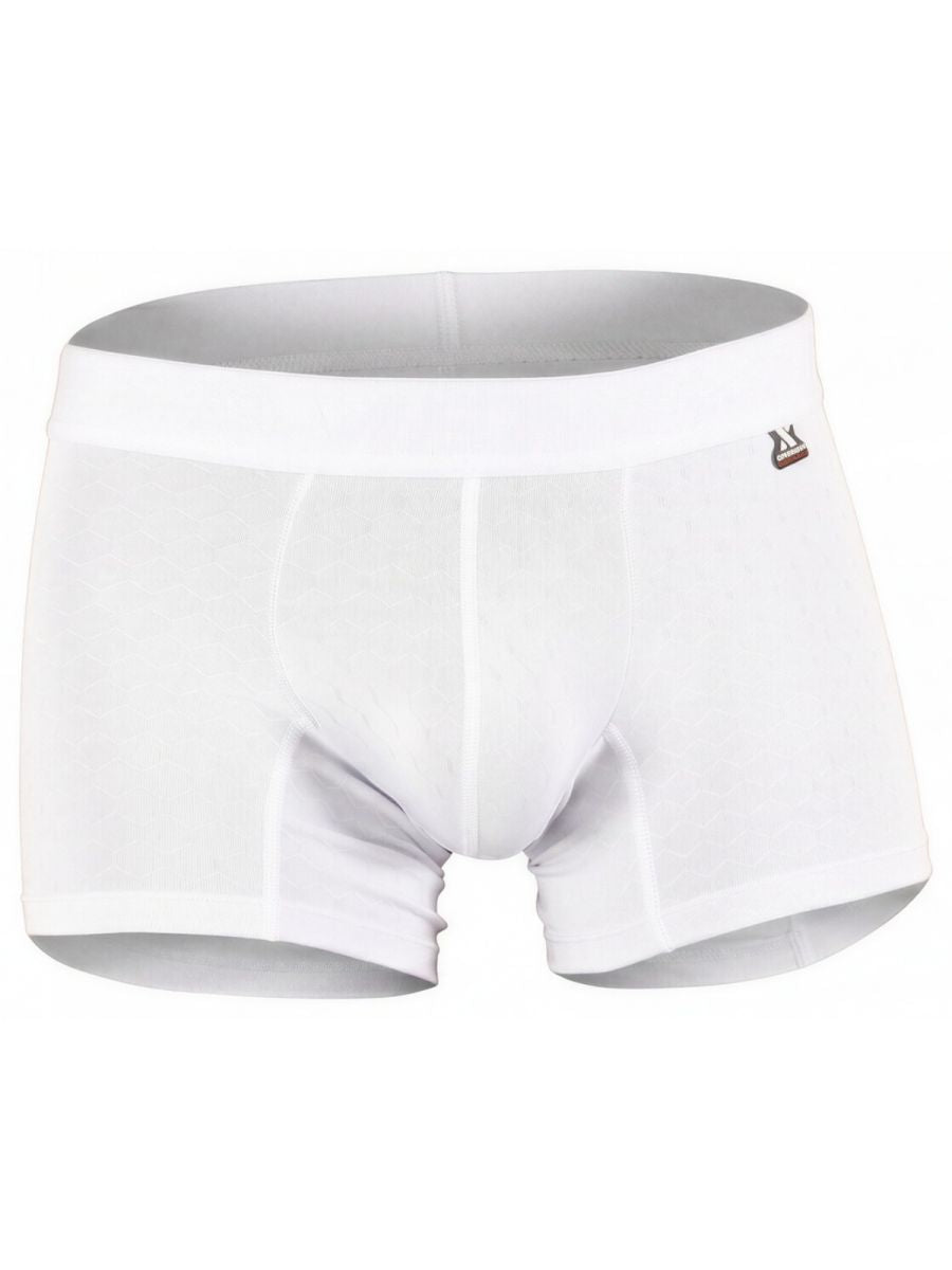 Xtremen 91256 Men's Underwear Sleek Microfiber Boxer Briefs Color White