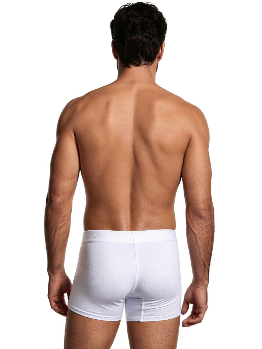 Xtremen 91256 Men's Underwear Sleek Microfiber Boxer Briefs Color White