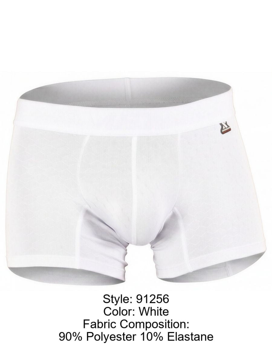 Xtremen 91256 Men's Underwear Sleek Microfiber Boxer Briefs Color White