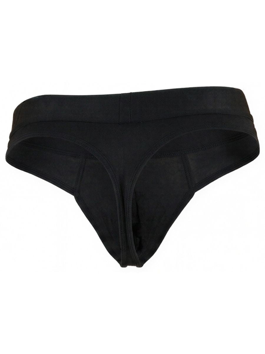 Xtremen Men's Underwear 91257 Sleek Microfiber Comfort Thongs Color Black