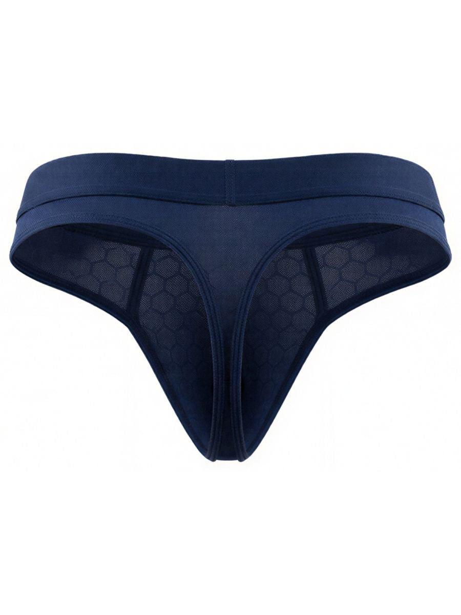 Xtremen Men's Underwear 91257 Sleek Microfiber Comfort Thongs Color Dark Blue