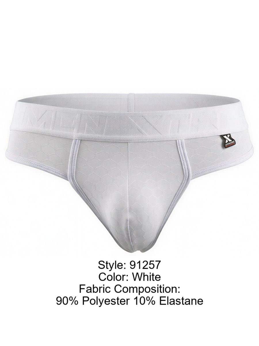 Xtremen Men's Underwear 91257 Sleek Microfiber Comfort Thongs Color White