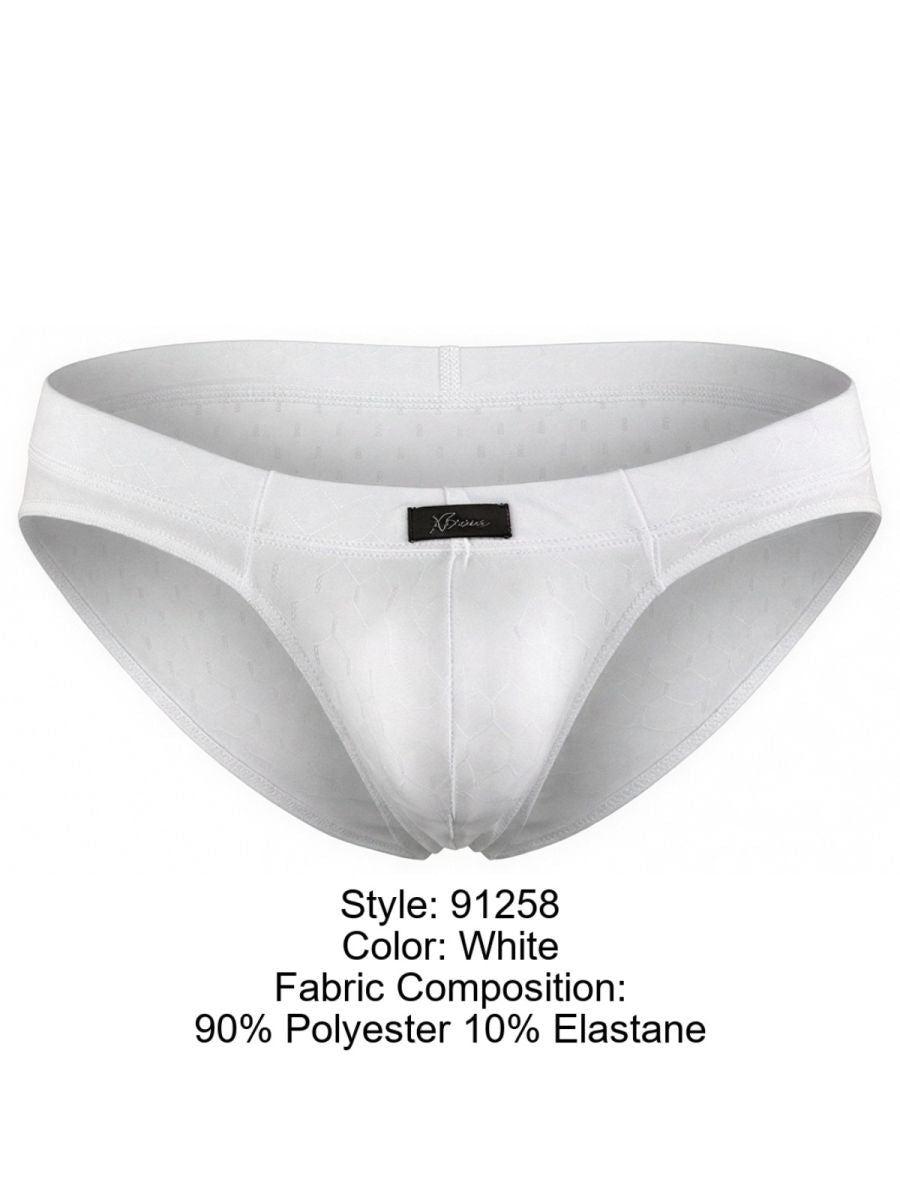 Xtremen 91258 Men's Underwear Sleek Microfiber Briefs Color White