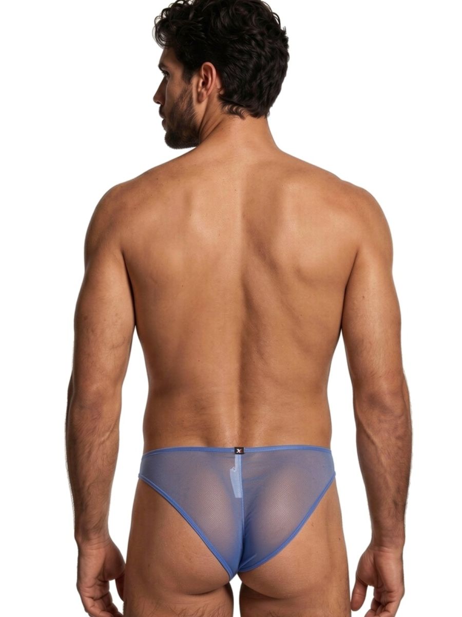 Xtremen 91264 Men's Underwear Microfiber Mesh Bikini Color Blue