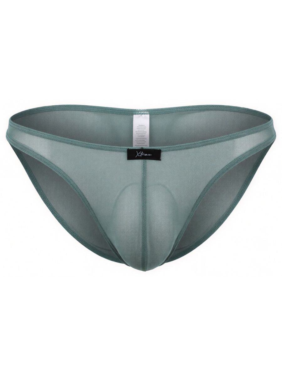 Xtremen Men's Underwear 91264 Microfiber Mesh Bikini Color Green
