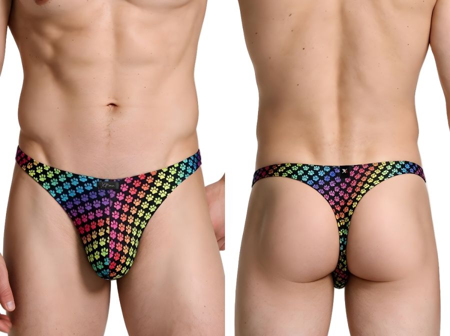 Xtremen 91284 Printed Microfiber Thongs Color Paw print