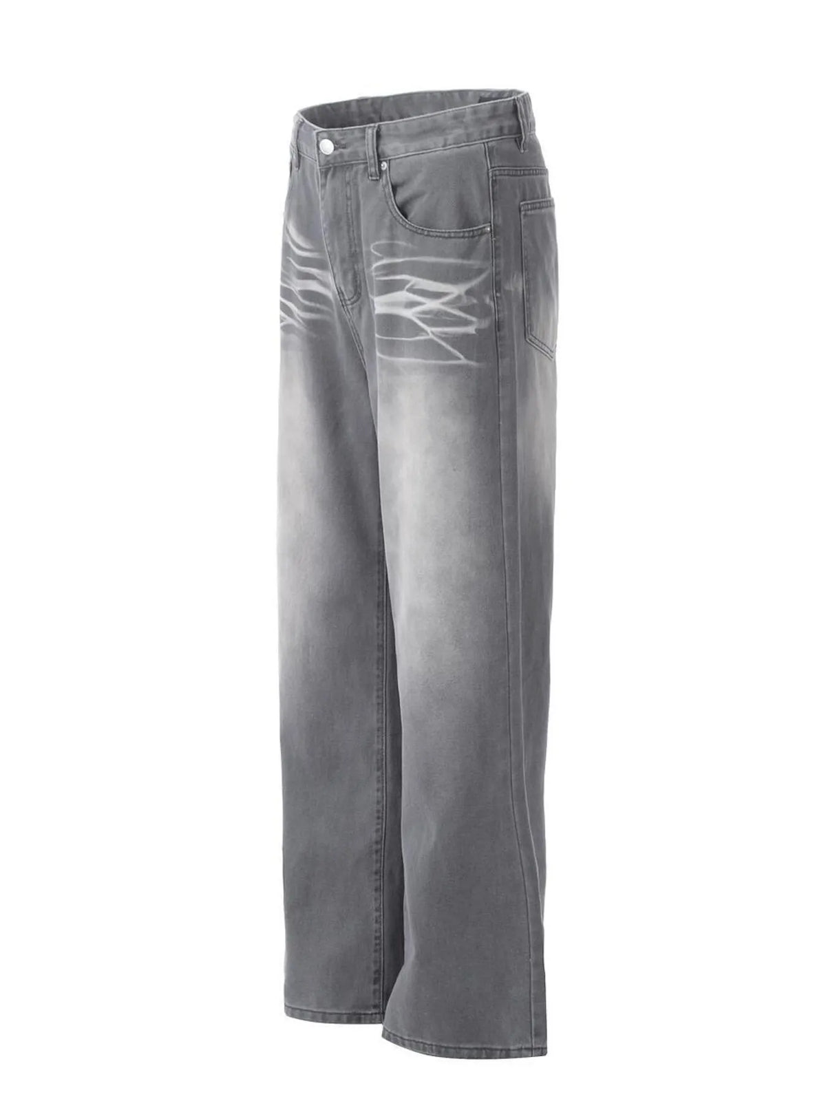 Men's Wide Leg Wash Jeans