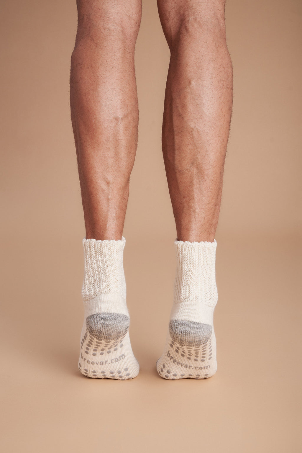 6-Pack Men's Work From Home Crew Socks with Relaxed Cuff and Non-Slip Grip