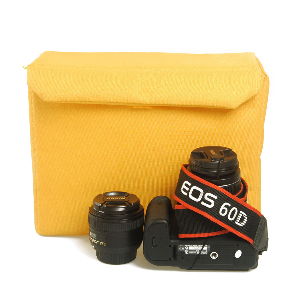 Camera Insert Bag can fit one camera body with attached lens and one extra lens 407